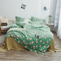 Yellow White and Green Hexagon Abstract Full, Queen Size Bedding Sets