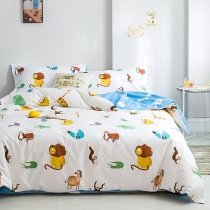 Kids Teen Boys Children Cute Zoo Animal Twin, Full, Queen Size Bedding Sets