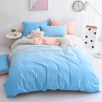 Sky Blue and Gray Modern Ombre Style Twin, Full, Queen Size Bedding Sets
