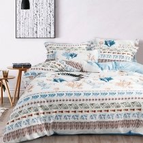 Ocean Coastal Themed Teal Blue White Aqua and Brown Seashell Coral Reef Arrow Print Marine Life Kids Full, Queen Size Bedding Sets