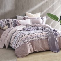 Gray and Brown Aztec Stripe Native American Bohemian Chic Bedding Sets