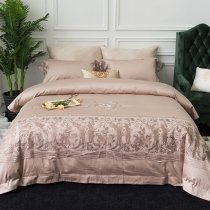 Solid Color Rosy Brown Vintage Flower Pattern Applique Embroidered Old World Full, Queen Size Bedding Sets