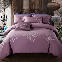 Dusty Purple Wildflower Print Vintage Rustic Chic Simply Full, Queen Size Bedding Sets