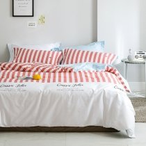 Trendy Monogrammed and Striped Print Twin, Full, Queen Size Bedding Sets