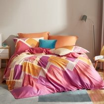 Trendy Geometric Patchwork Abstract Style Full, Queen Size Bedding Sets