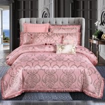 Fancy Gold and Pastel Pink Indian Tribal Pattern Full, Queen Size Bedding Sets