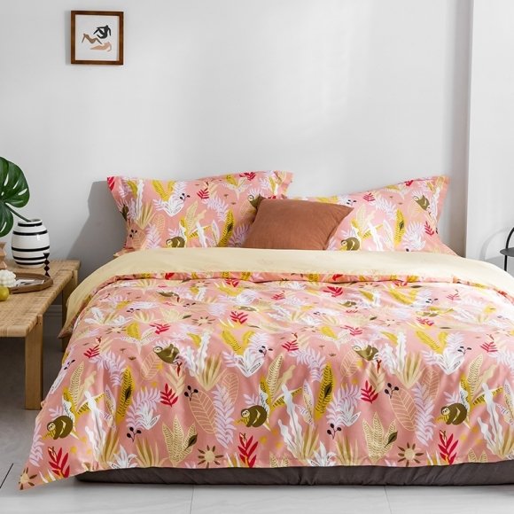 Funny Koala and Wildflower Girly Twin, Full, Queen Size Bedding Sets