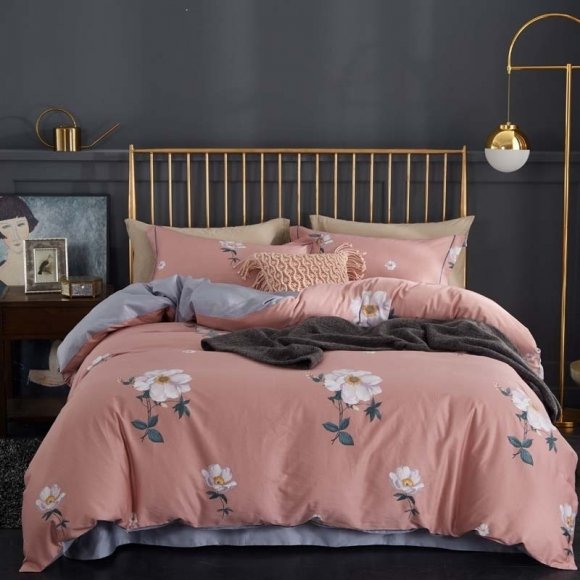 Masculine Vintage Flower Asian Inspired Full, Queen Size Bedding Sets