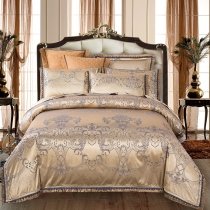 Metallic Gold Medieval Pattern Antique Adult Full, Queen Size Bedding Sets
