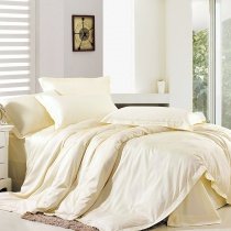 Noble Excellence Luxury Solid Beige Simply Shabby Chic Vintage Romantic Full, Queen Size Young Adults Cotton Bedding Sets