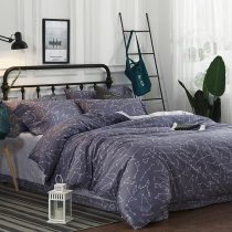 Hipster Gray Constellation Print Astronomy Technology Shabby Chic Unique Full, Queen Size Bedding Sets for Teen Boys