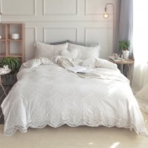 Beige Bohemian Tribal Vintage Shabby Chic Victorian Lace Attached Dust Ruffle Feminine Soft Flannel Full, Queen Size Bedding Sets