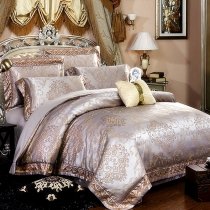 Gold and Silver Fancy Indian Inspired Ethnic Pattern Neoclassical Style Royal Style Full, Queen Size Bedding Sets