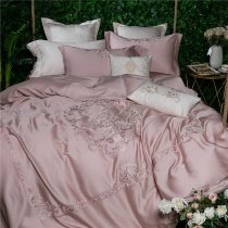 Luxury Dusty Pink Indian Pattern Shabby Chic Sophisticated Elegant Full, Queen Size Bedding Sets
