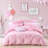 Trendy Blush Pink and White Polka Dot Print Cute Girly Style Simply Modern Chic Twin, Full, Queen Size Bedding Sets