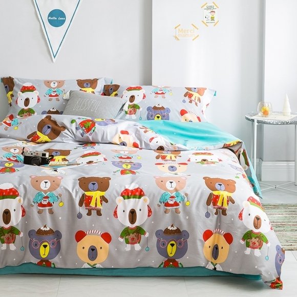 Cute Kids Bear Funky Soft Twin, Full, Queen Size Bedding Sets