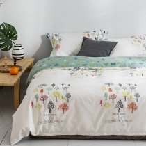 Colorful Tree Print Modern Chic and Cute Twin, Full, Queen Size Bedding Sets