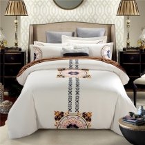 Beige Gold and Blue Medallion Pattern Luxury Unique Royal Style Noble Excellence Full, Queen Size Bedding Sets
