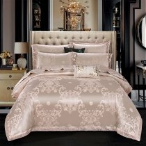 Fancy Champagne Gold Victorian Gothic Pattern Full, Queen Size Bedding Sets