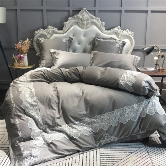 Villa by Noble Excellence Vintage Lace Design Shabby Chic Full, Queen Size Bedding Sets
