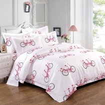 Contemporary Modern Chic Hipster Bicycle Funky Soft Bedding Sets