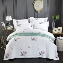 Black White and Red Wildflower Print Rustic Chic Bedding Sets
