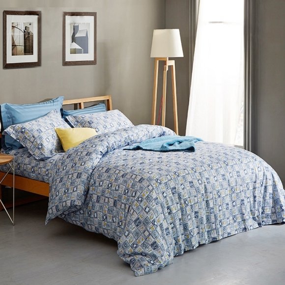 Tan and Gray Pixelated Industrial Style Twin, Full, Queen Size Bedding Sets