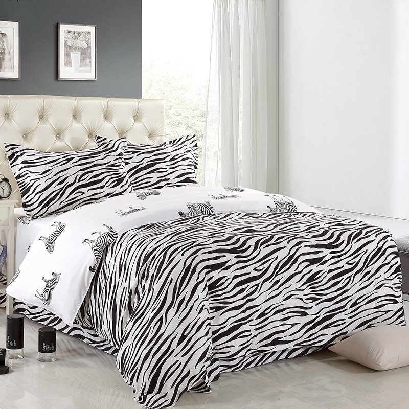 Hipster Black and White Jungle Safari Themed African Animal Zebra and