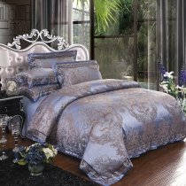 Steel Blue and Gold Classic Indian Inspired Old Style Shabby Chic Unique Full, Queen Size Bedding Sets