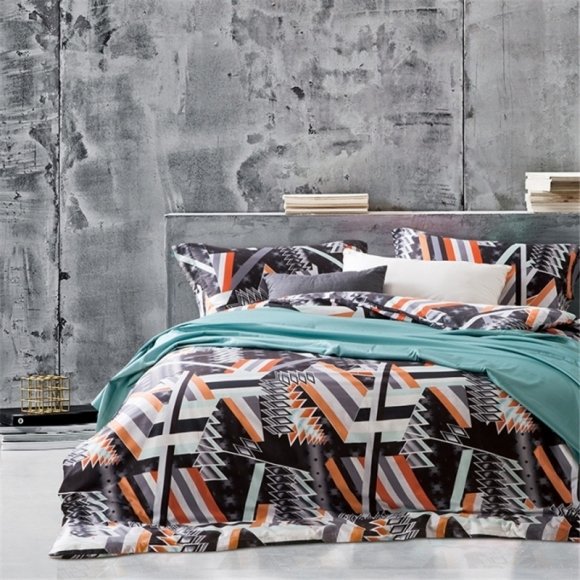 Industrial Style Abstract Geometric Pattern Full, Queen Size Bedding Sets