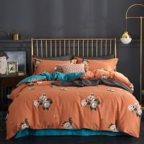 Oriental Flower Elegant Soft Egyptian Cotton Full, Queen Size Bedding Sets